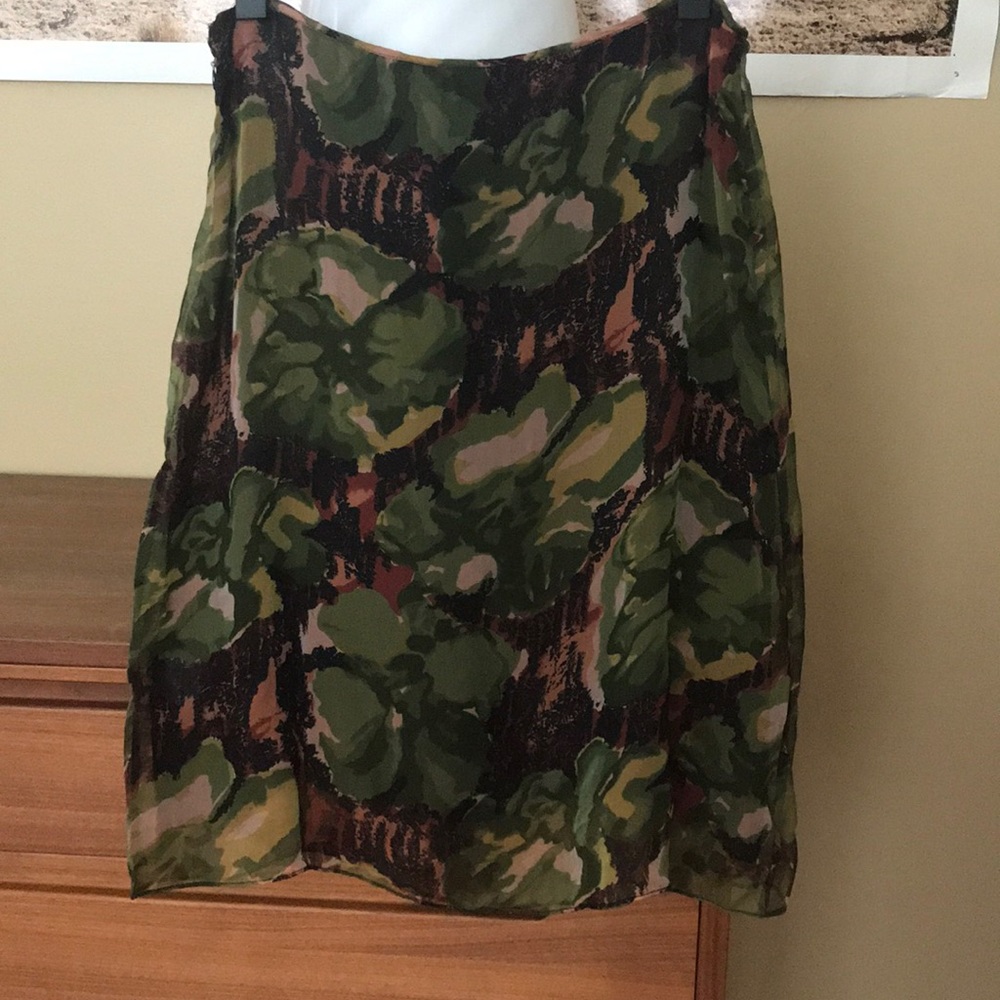 Morrissey Floral Silk Skirt 28” waste